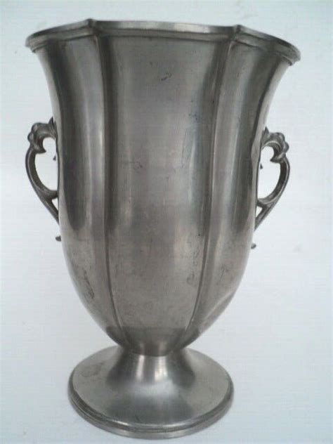 Vintage Gab Tenn Svensk Vara Pewter Oval Footed Handled